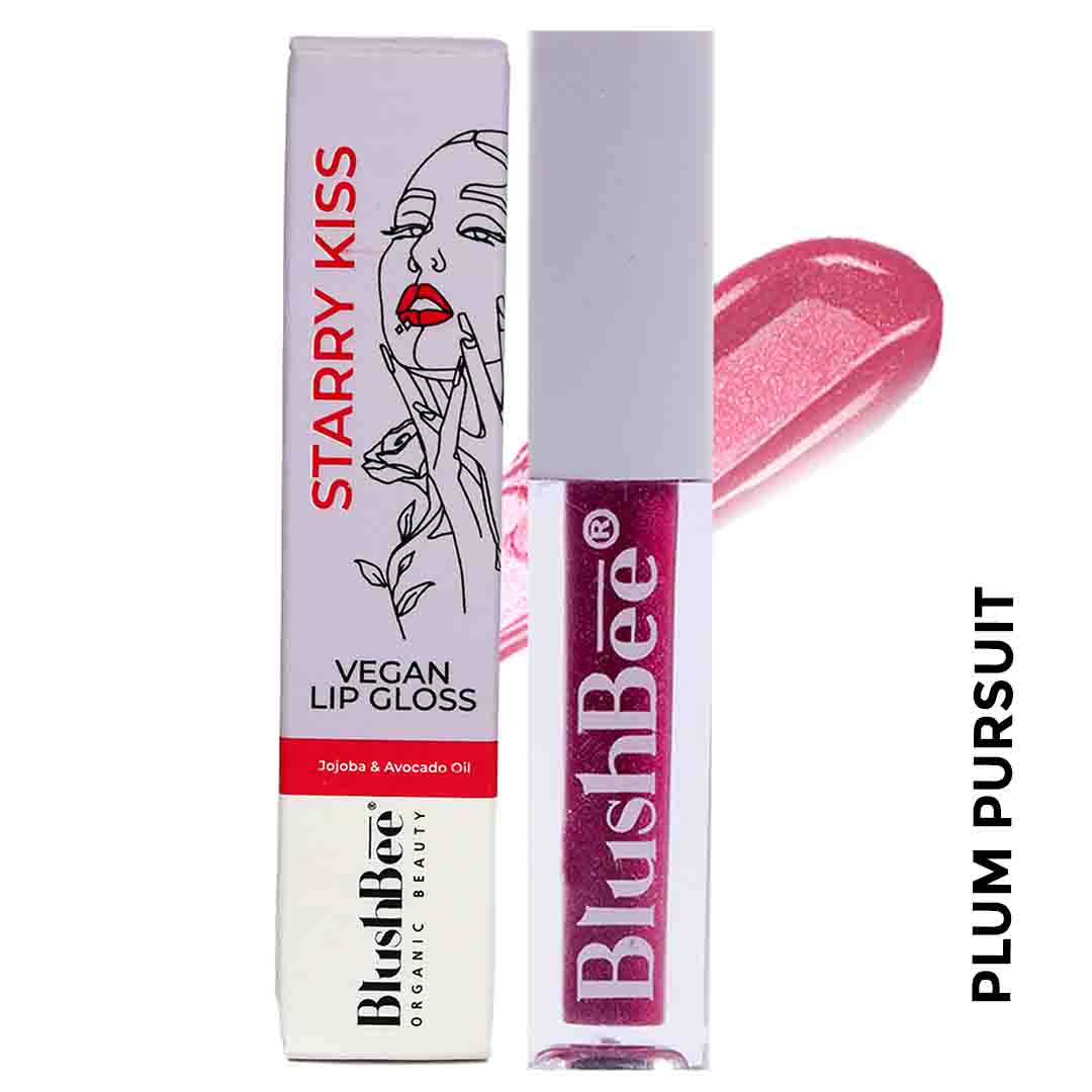 Vegan lip gloss Pack of 3 (Select any 3 Shades) - (2.5ml x 3)